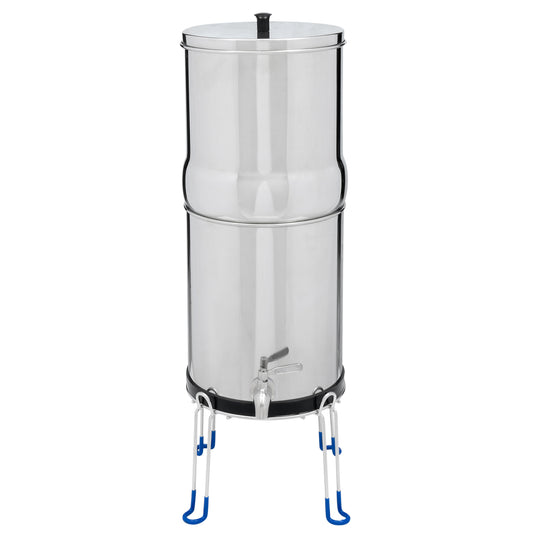 Water.eco®| Waterfilter 11.4L | incl. RVS kraan| 2 x Koolstof-filter| RVS Standaard