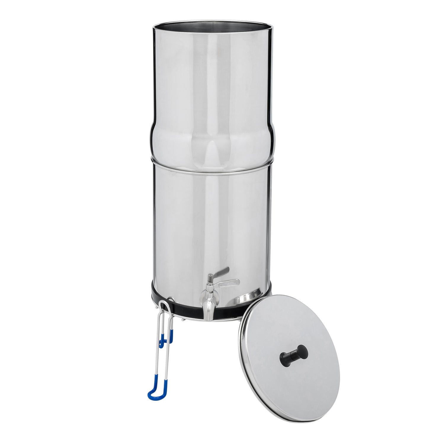 Water.eco®| Waterfilter 8.5L | incl. RVS kraan| 2 x Koolstof-filter| RVS Standaard