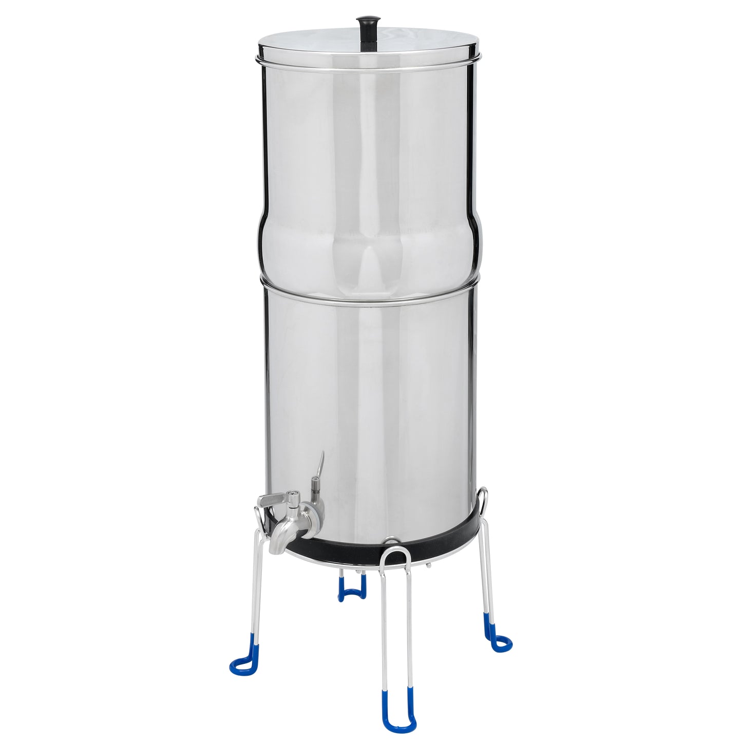 Water.eco®| Waterfilter 8.5L | incl. RVS kraan| 2 x Koolstof-filter| RVS Standaard